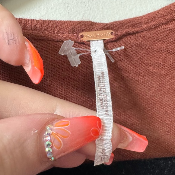 Free People (NWT) Out and About ruffle linen boho tank top - Picture 7 of 8